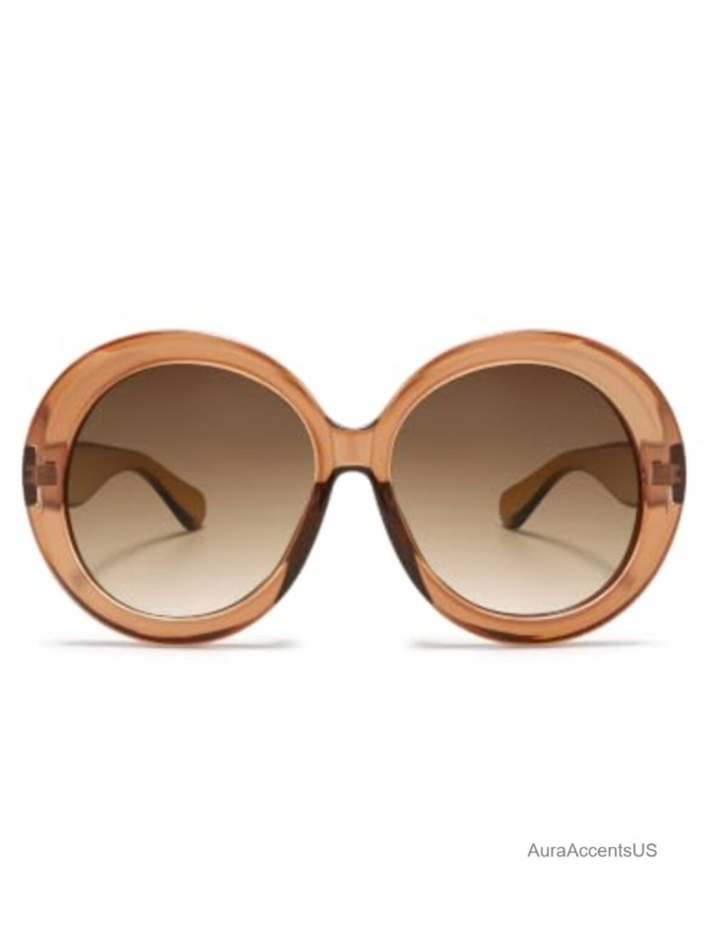 Oversized Round Sunglasses UV400 Lightweight Full-Frame Gradient Lens